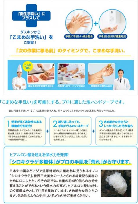 食品・医療施設向け薬用泡ハンドソープ(オートタイプ)(医薬部外品)